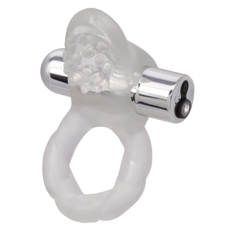 Anneau D'érection Vibrant Rechargeable Nubby Lover's Delight | 10 fonctions de vibration, pulsation CalExotics Sensations plus