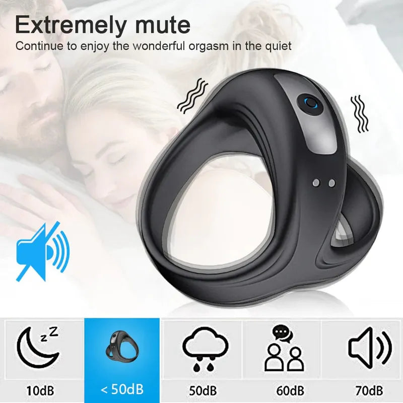 Anneau d'érection vibrant - Secwell - Penis Dual Ring Secwell Sensations plus