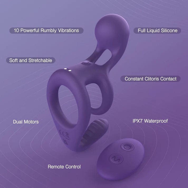 Anneau d'érection vibrant - Tracy's Dog - Gemster Silicone Cock Ring Tracy's Dog Sensations plus