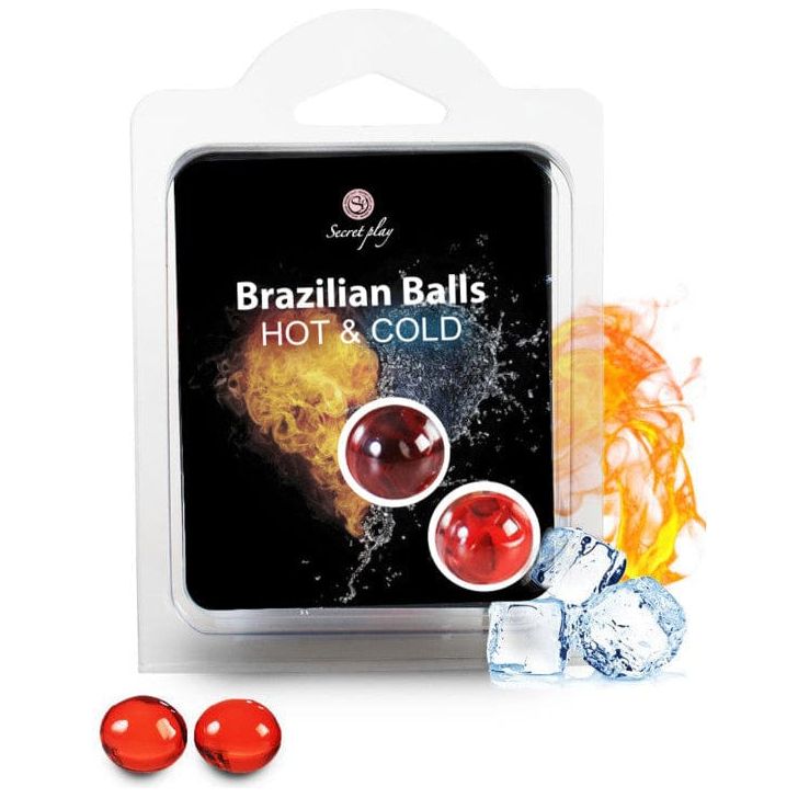 Boules de Massage Lubrifiante - Brazilian Balls Hot & Cold | Effet Chaud & Froid Secret Play Sensations plus