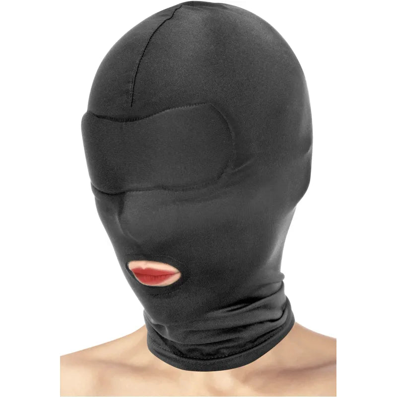 Cagoule BDSM Bouche Ouverte - FetishTentation | Spandex Noir & Soumission Totale FetishTentation Sensations plus