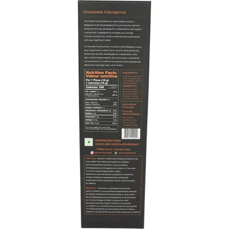 Chocolat Aphrodisiaque - Chocolat Coccinut | Naturel Haut de Gamme Coccinut Sensations plus