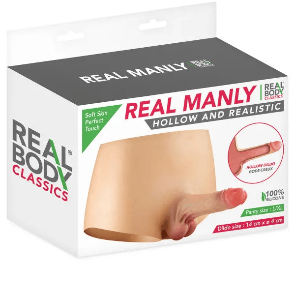 Culotte Harnais avec Dildo Réaliste Creux - Real Manly | Alternative Moderne pour Homme Real Body Sensations plus