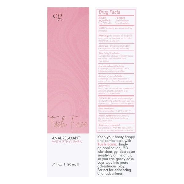 Désensibilisant Anal - CG - Tush Ease Anal Relaxant with Ethyl Paba 0.7oz CG Sensations plus