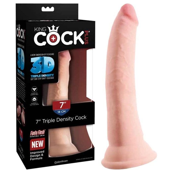 Dildo - King Cock Plus - 7 pouces - Sans Testicules Pipedream Sensations plus