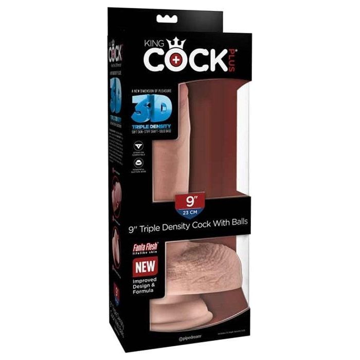 Dildo - King Cock Plus - 9 pouces - Avec Testicules Pipedream Sensations plus