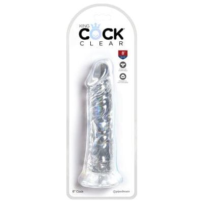 Dildo Réaliste - King Cock Clear - 8 Pouces Sans Testicules Pipedream Sensations plus
