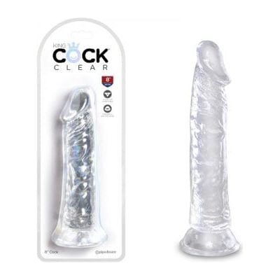 Dildo Réaliste - King Cock Clear - 8 Pouces Sans Testicules Pipedream Sensations plus