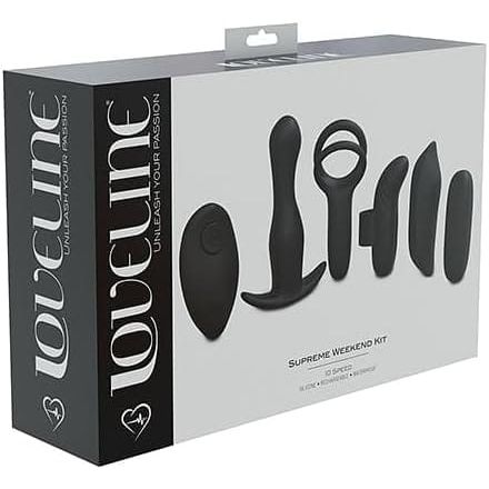 Ensemble Vibrant 4-en-1 - Loveline Kit Supreme de Weekend | Kit Polyvalent à Distance Loveline Sensations plus