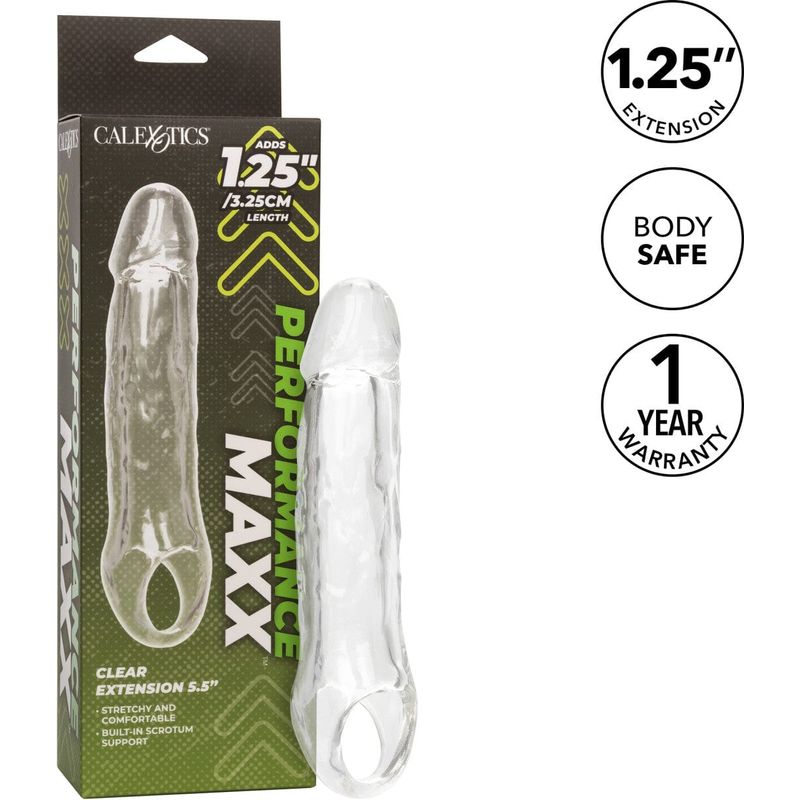 Extension - Performance Maxx - Clear Extension 5.5" CalExotics Sensations plus