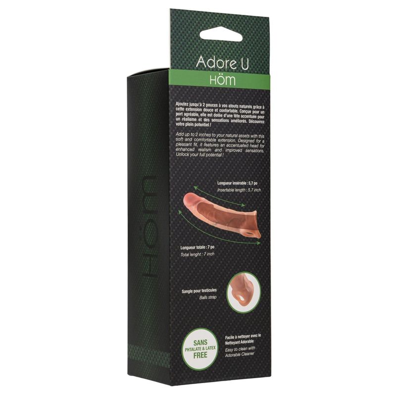 Extension pour Pénis - Gaine Pénienne Réaliste Medium | Adore U Höm Adore U Höm Sensations plus