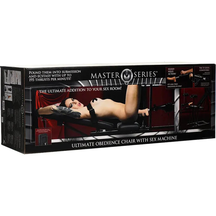 Fetish - Master Series - Chaise d'obéissance ultime avec Sex Machine Master Series Sensations plus