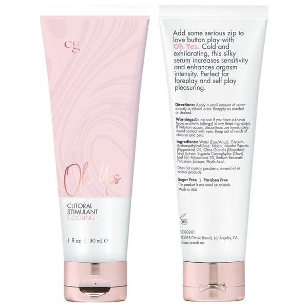 Gel Stimulant - CG - Oh Yes Stimulant Clitoridien Refroidissant 1oz CG Sensations plus