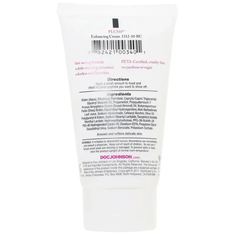 Gel Stimulant pour Homme - Intimate Enhancements Plump | Effet Volume & Fermeté Doc Jonhson Sensations plus