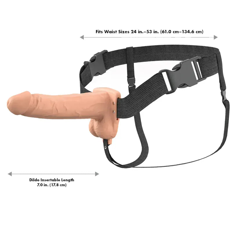 Harnais Creux Vibrant - Fantasy X-Tensions Elite 7" Strap-On | Confo, 10 modes & Rechargeable Pipedream Sensations plus