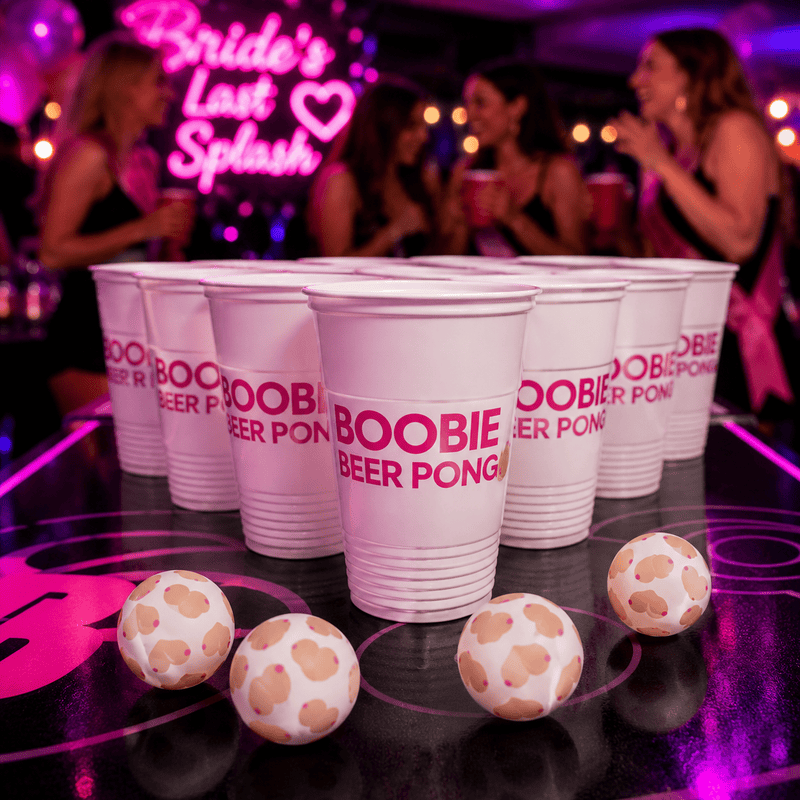 Jeu Sexe Pong - Boobie Beer Pong Set | 20 Verres & 4 Balles Hott Products Sensations plus