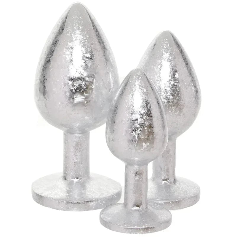 Kit de 3 Plugs Anaux en Métal Argent - Ouch! New York Collection | Luxe, Plaisir & Sécurité Ouch! Sensations plus