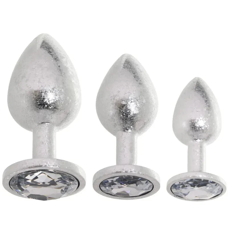 Kit de 3 Plugs Anaux en Métal Argent - Ouch! New York Collection | Luxe, Plaisir & Sécurité Ouch! Sensations plus