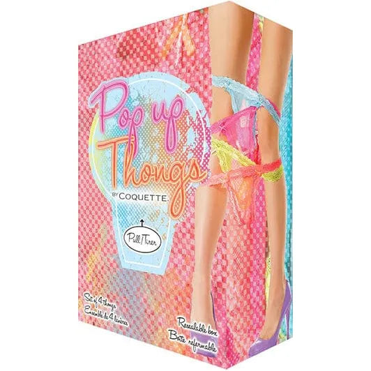 Lingerie Coquette - Sous-vêtement - Coffret Pop-Up Thong 4 Paquets Coquette Sensations plus