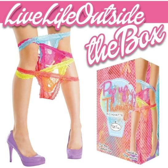 Lingerie Coquette - Sous-vêtement - Coffret Pop-Up Thong 4 Paquets Coquette Sensations plus