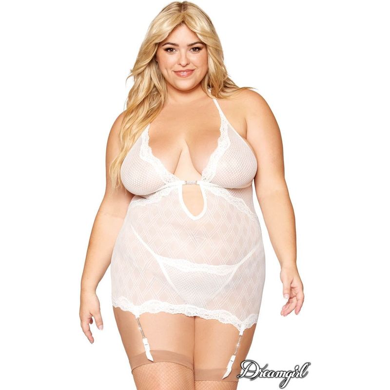 Lingerie Dreamgirl - Slip jarretière diamant - 13313 Dreamgirl Sensations plus