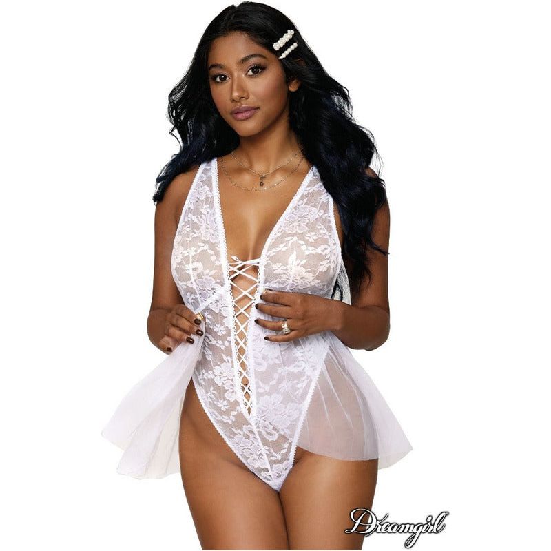 Lingerie Dreamgirl - Teddy avec jupe 12918 Dreamgirl Sensations plus