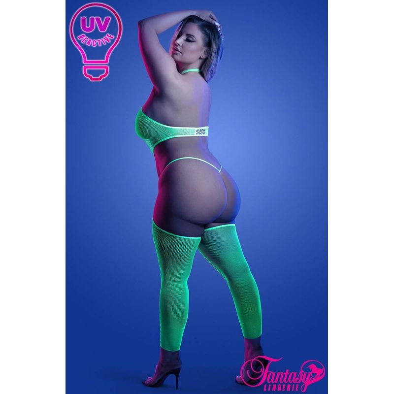 Lingerie Fantasy - Glow- Bodysuit 2138 Dreamgirl Sensations plus