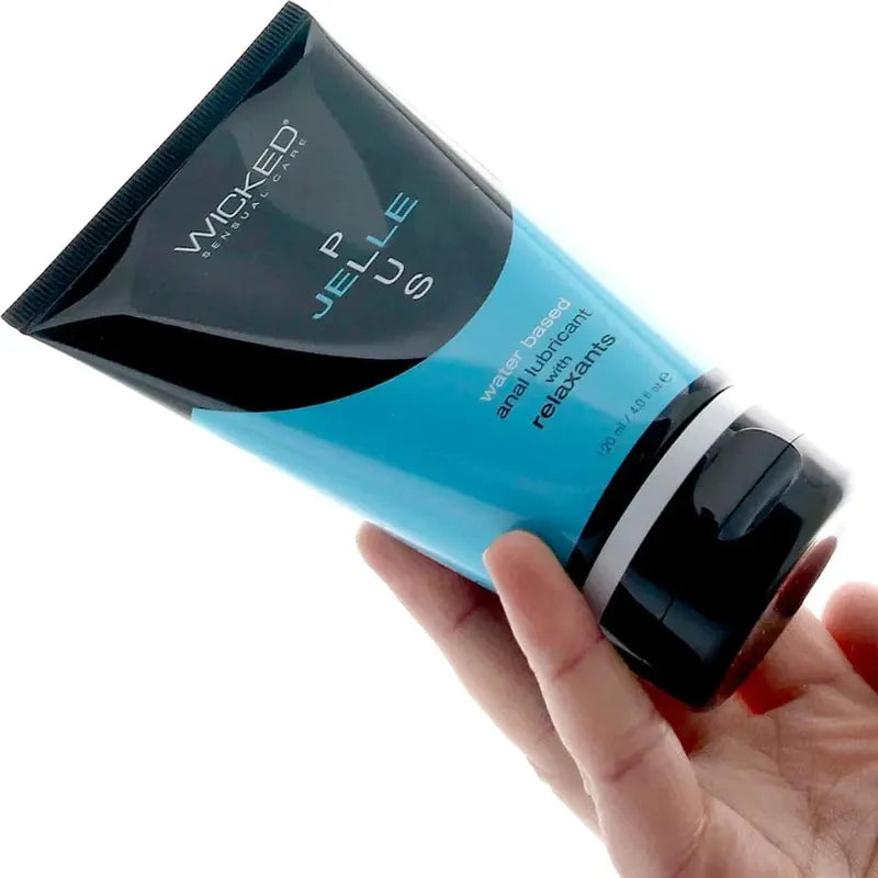 Lubrifiant anal avec relaxants - Wicked Jelle Plus 4 oz Wicked Sensual Care Sensations plus