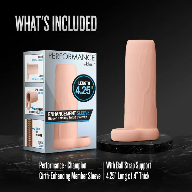 Manchon Pénien - Performance 4.25 po Enhancement Sleeve | Blush Blush Novelties Sensations plus