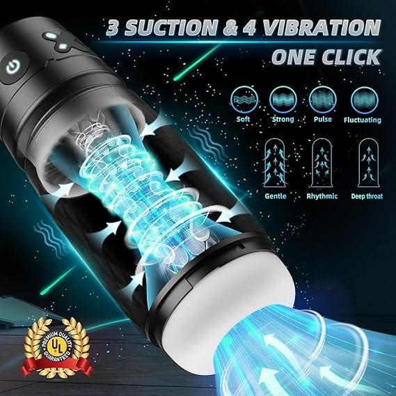 Masturbateur Automatique Le Guerrier | Aspiration & Vibration Sensations Plus Sensations plus