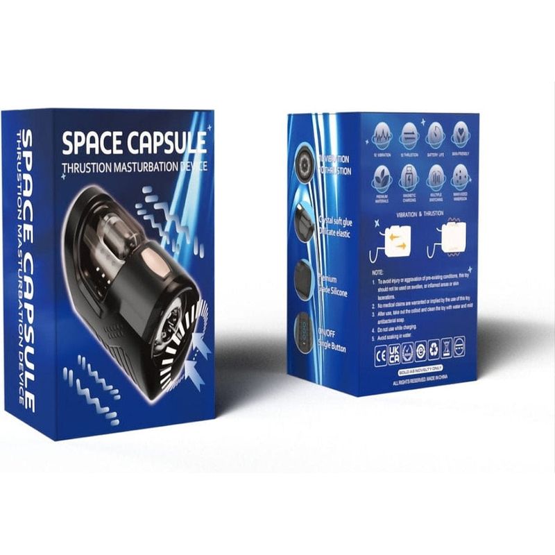 Masturbateur avec Mouvement - Space Capsule | Va-et-vient & Vibrations Secwell Sensations plus