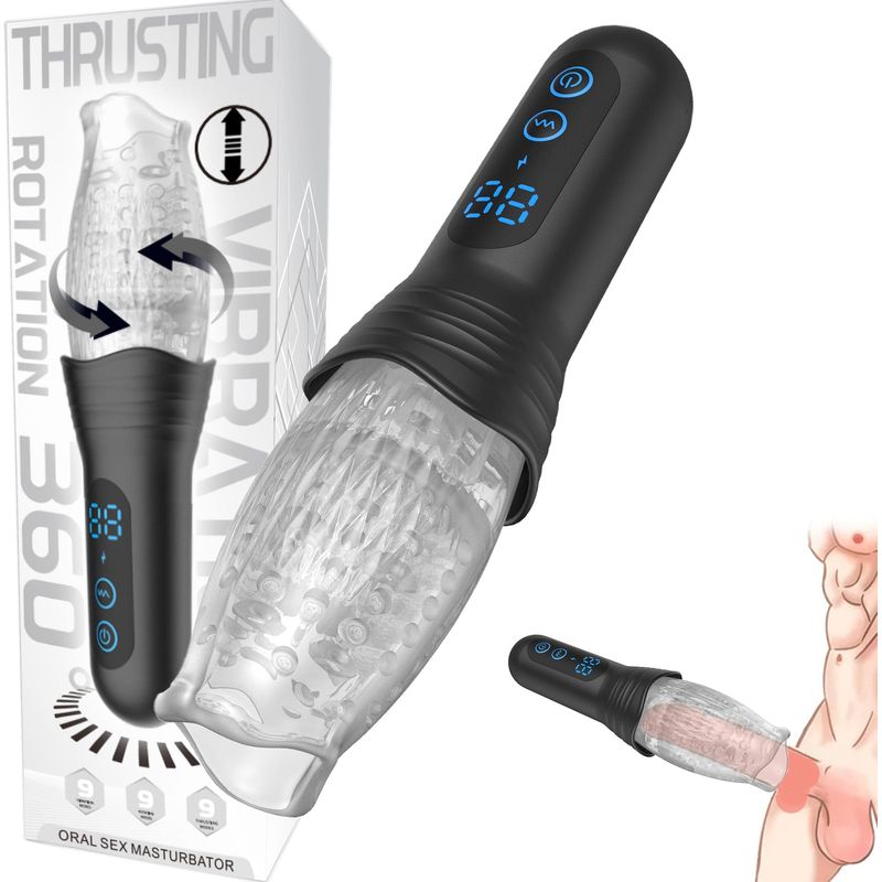 Masturbateur rotatif et vibrant 3 en 1 - Scewell - Thrusting Rotation 360 Vibration Secwell Sensations plus