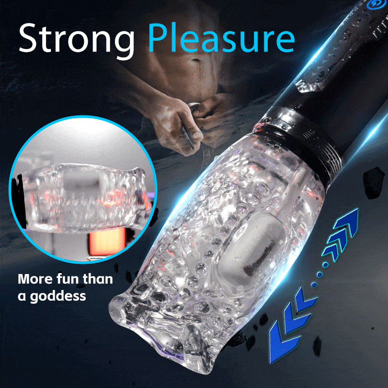 Masturbateur rotatif et vibrant 3 en 1 - Scewell - Thrusting Stroke 25 mm 3 en 1 Secwell Sensations plus
