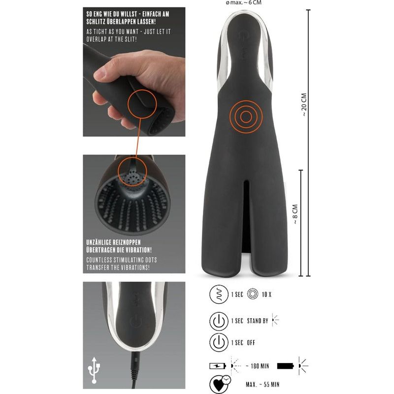 Masturbateur Vibrant - Rebel - Strong Vibrating Masturbator Rebel Sensations plus