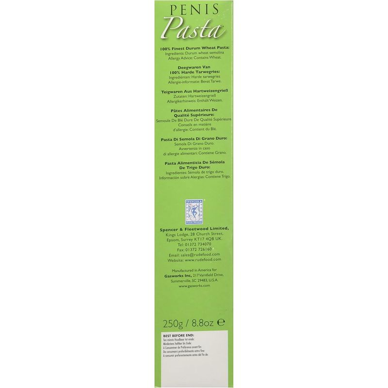 Pâte Alimentaire Humoristique - Hott Product - Penis Pasta Sensations Plus Sensations plus
