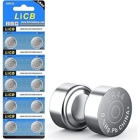 Piles - Suncom - Lot de 10 piles alcalines LR44 / AG13 de 1,5 V Suncom Sensations plus