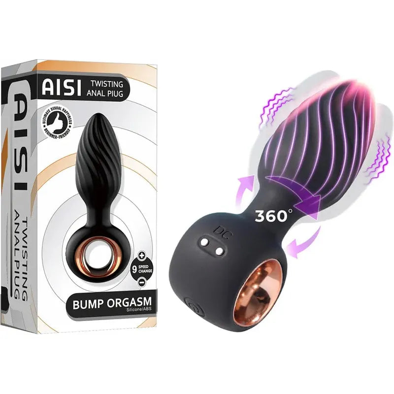 anal plug pull out Secwell Anal Plug with 360° Rotation Aisi Pull Ring Twist Anal Plug –  Sensations Plus