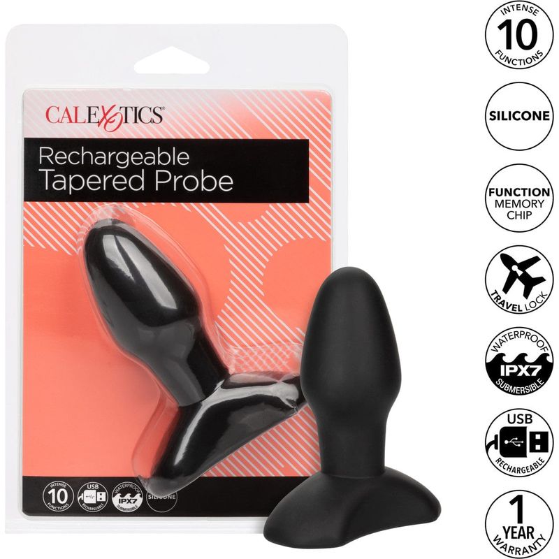 Plug Anal Vibrant - Calexotics - Rechargeable Tapered Probe CalExotics Sensations plus