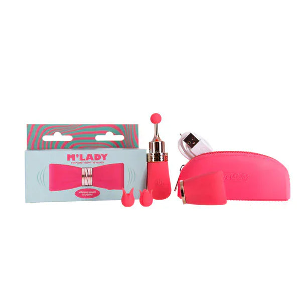 M'Lady Pinpoint Bowtie Wand - Clitoral Vibrator | 3 Heads, 10 Modes Sensations Plus M'Lady Pinpoint Bowtie Wand - Clitoral Vibrator | 3 Heads, 10 Modes Sensations Plus