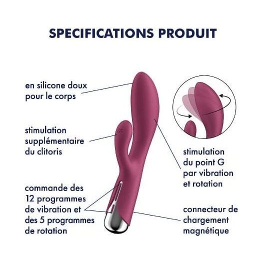 Vibrateur à Mouvement - Satisfyer - Spinning Rabbit 1 Satisfyer Sensations plus