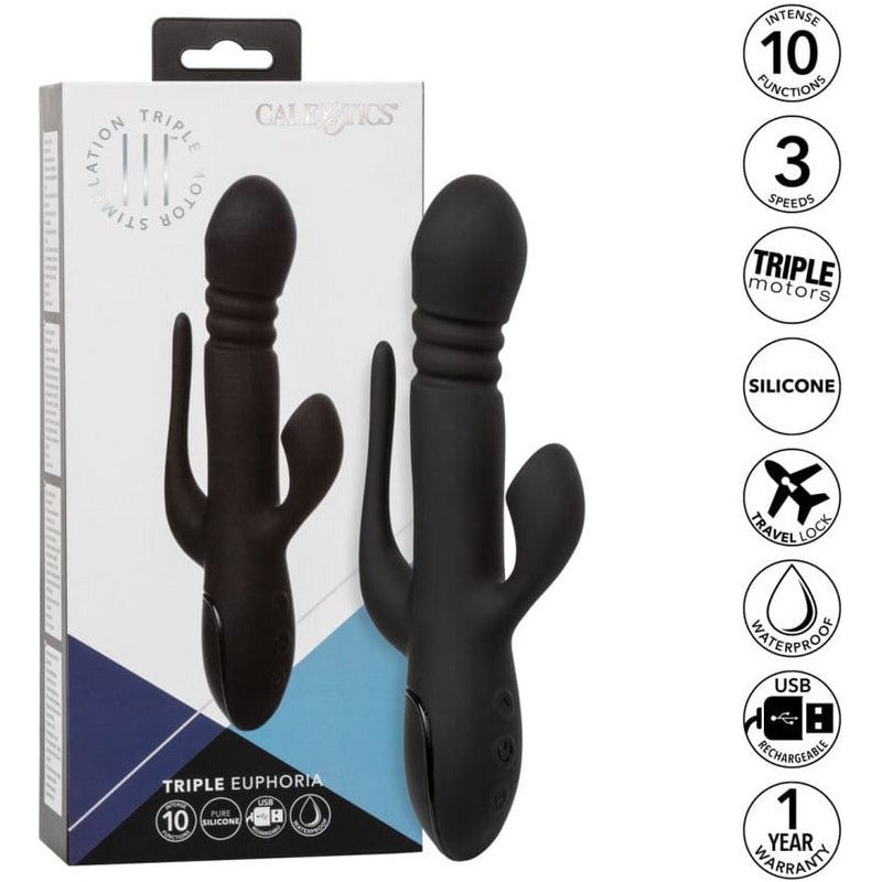Vibrateur à Succion - Calexotics - III Triple Euphoria CalExotics Sensations plus