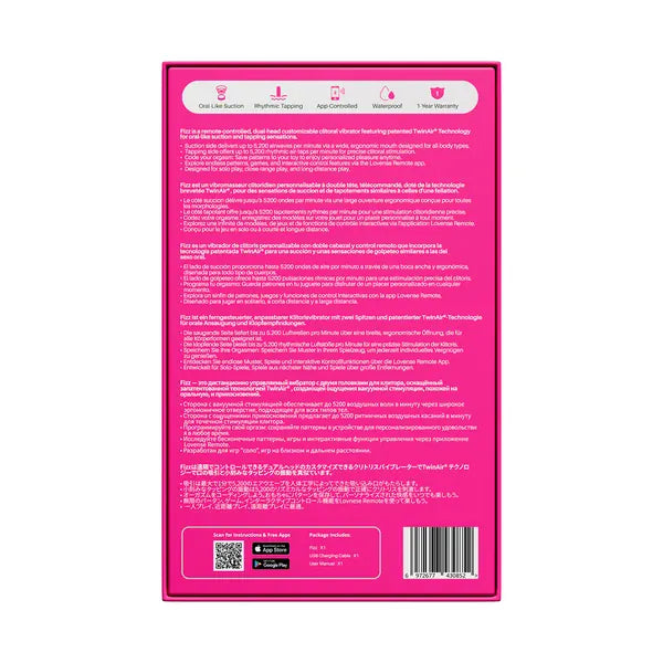 Vibrateur Clitoridien Succion & Tapotement - Fizz 2-en-1 | LOVENSE Lovense Sensations plus