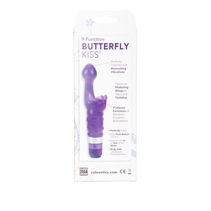 Vibrateur Double Stimulation - Butterfly Kiss Platinum Edition | 9 Fonctions, Clitoris & Point G CalExotics Sensations plus