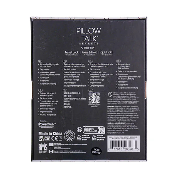 Vibrateur Double Stimulation & Mouvement - Pillow Talk Secrets Seductive | Point G & Clitoris Pillow Talk Sensations plus