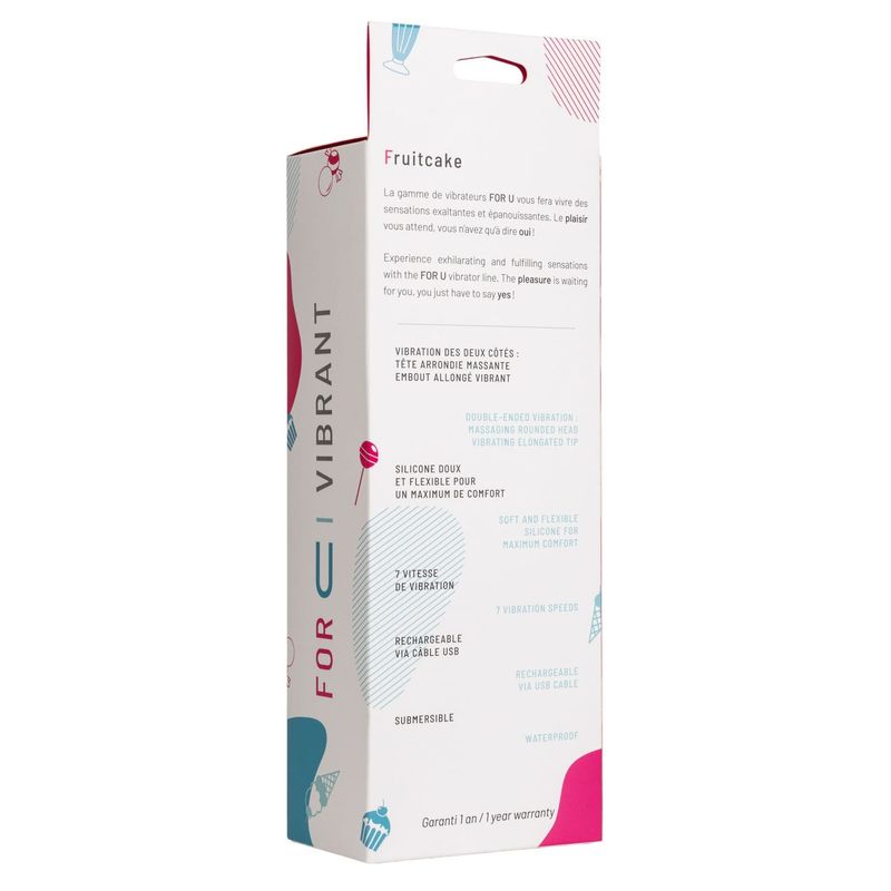 Vibrateur Double Stimulation Wand 2 en 1 - Fruitcake | Adore U For U Adore U - For U Sensations plus