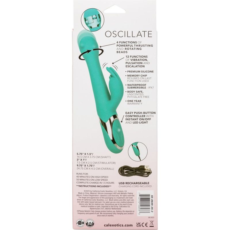 Vibrateur Lapin - Calexotics - Enchanted Oscillate CalExotics Sensations plus