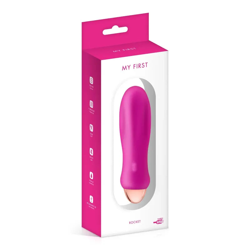 Vibrateur profilé - Rocket My First | 7 Modes, Rechargeable, Silicone Doux & Étanche My First Sensations plus