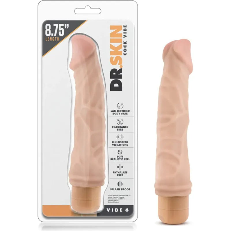 Vibrateur Réaliste - Dr.Skin - Vibe 6 Blush Novelties Sensations plus
