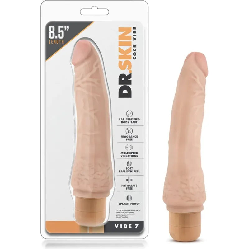 Vibrateur Réaliste - Dr.Skin - Vibe 7 Blush Novelties Sensations plus
