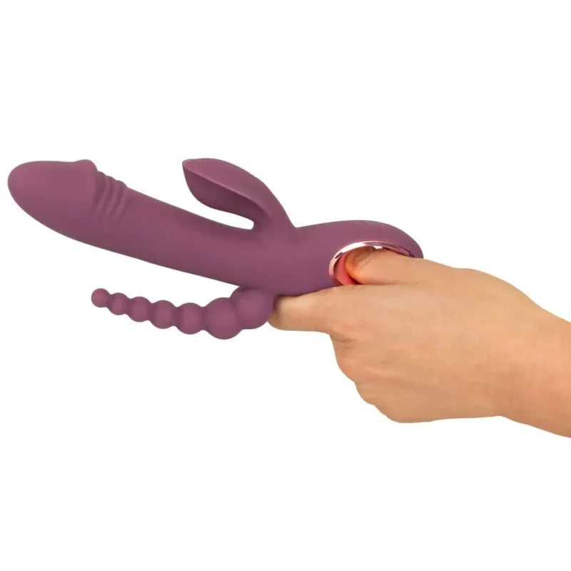 Vibrateur Triple Stimulation - Slim Triple Plum | Clitoridienne, Vaginale & Anale You 2 Toys Sensations plus